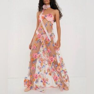 NEW For Love and Lemons Delaney Maxi Dress Size S